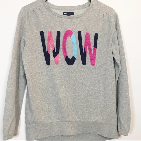 GAP Other - GAP GIRLS GRAY WOW SWEATSHIRT SIZE XL